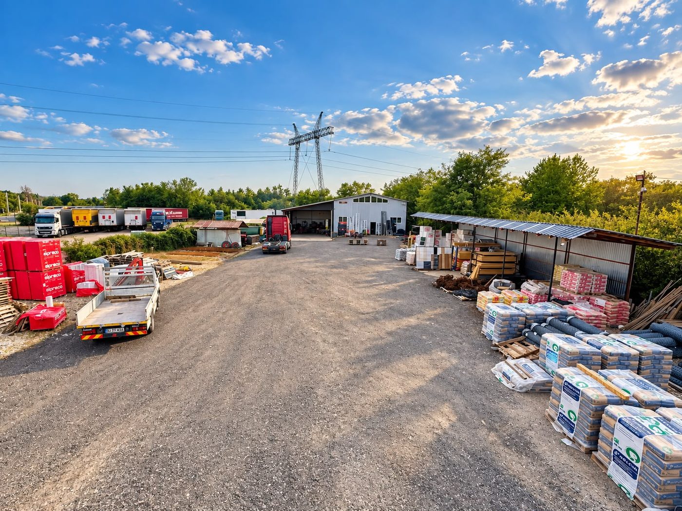 Depozitul și curtea cu materiale ATLAS BETA SUD SRL