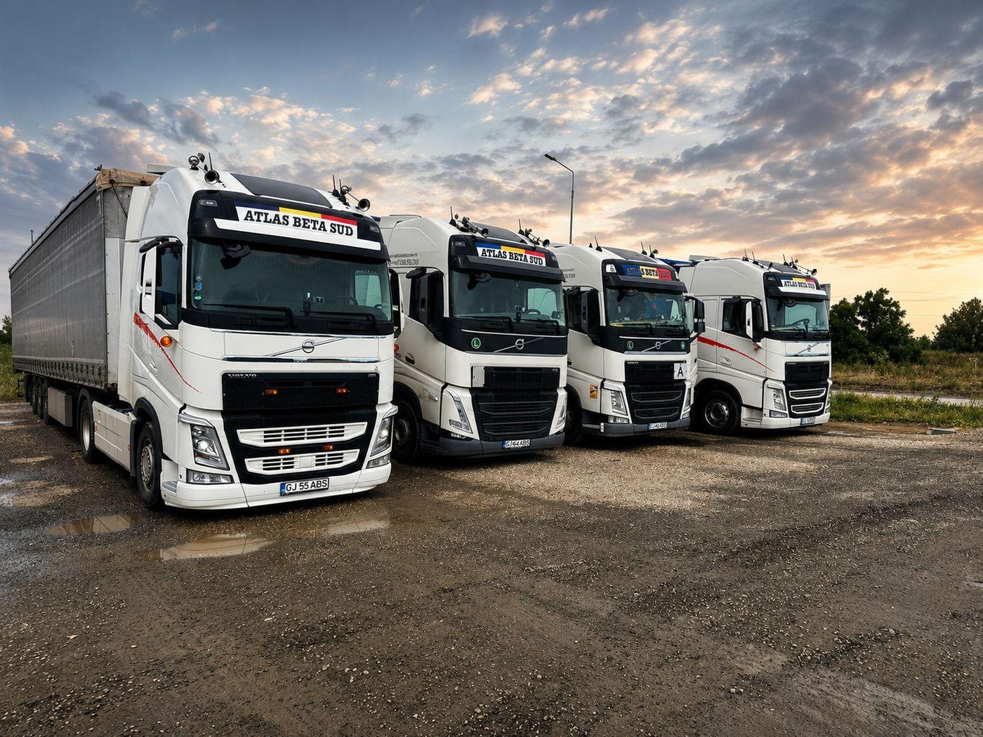 Flota ATLAS BETA SUD SRL — camioane Volvo FH la apus